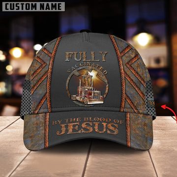 Personalized Name Vaccinated By Blood Of Jesus Red Trucker Classic Cap 2024, Farmer Cap, Cap For Farmers, Best Farm Hat, Farm Use Hat