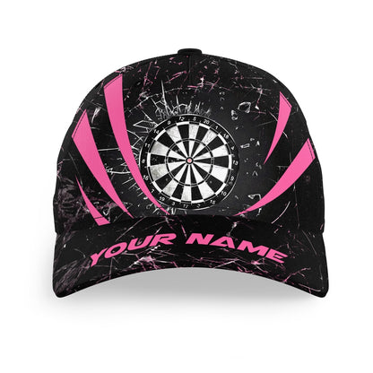 Personalized Pink Glass Break Dart Hats Custom Top Hat Darts For Players Dart Teams, Darts Team Cap Hats