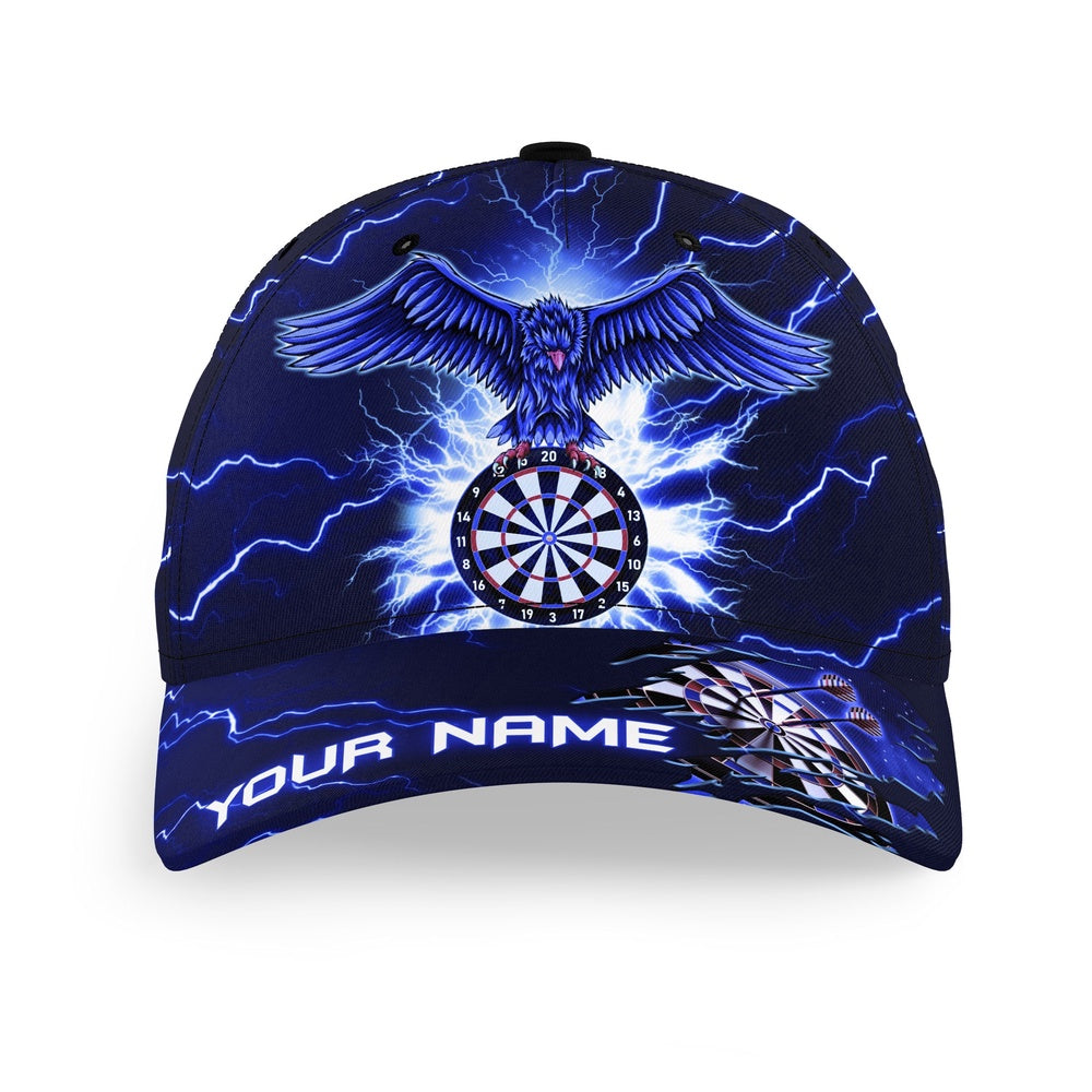 Personalized Thunder Blue Eagle Dart Hats Custom Top Hat Darts For Players Dart Teams, Darts Team Cap Hats