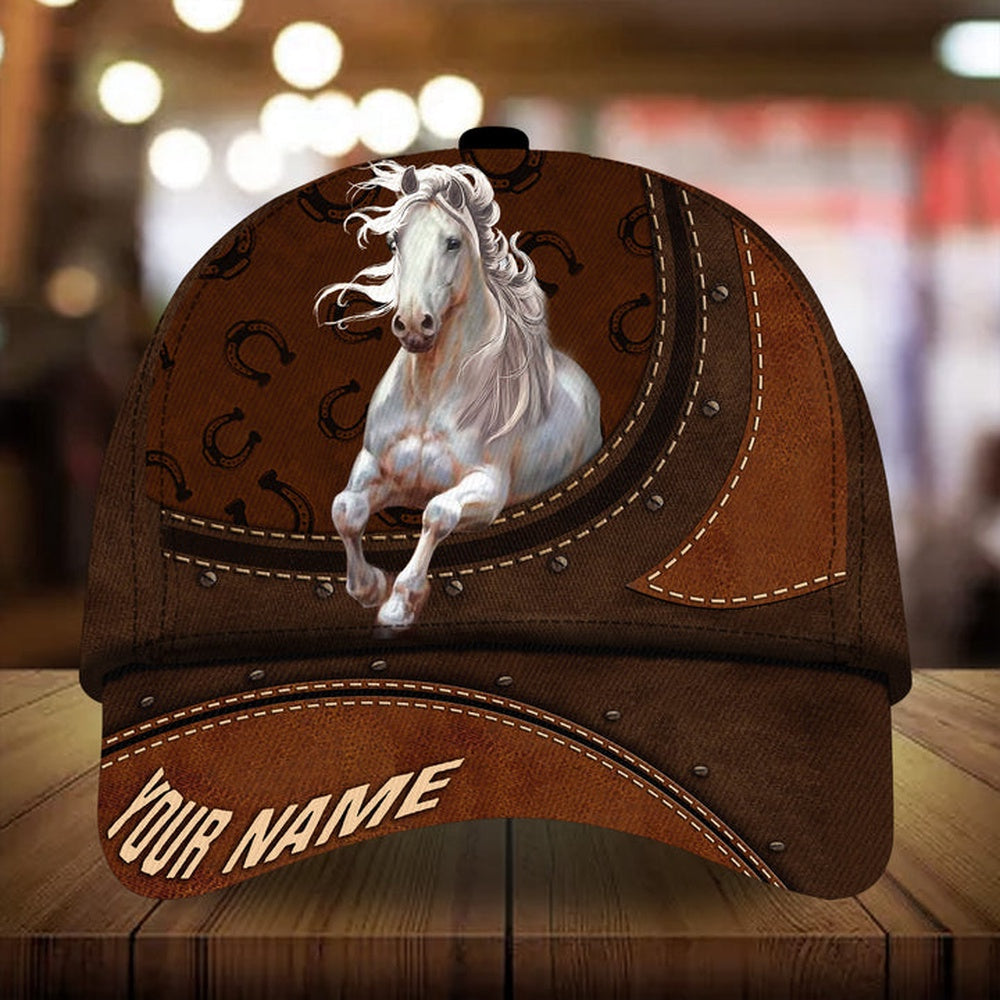 Personalized roswel horse leather pattern cap, Farmer Cap, Cap For Farmers, Best Farm Hat, Farm Use Hat