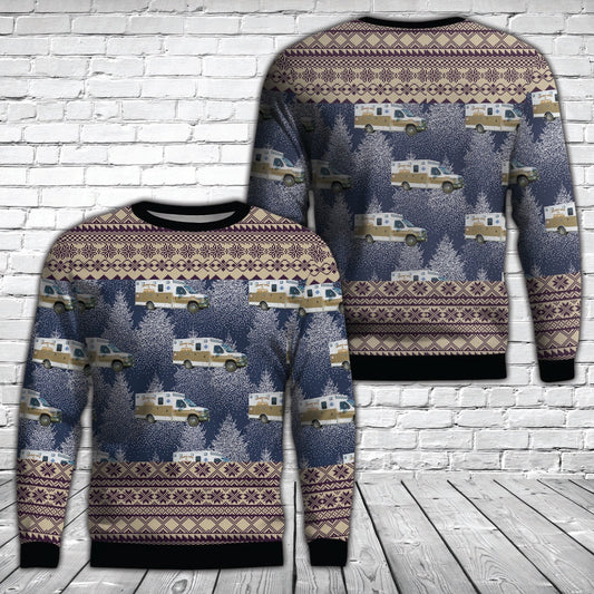 Phillipsburg, New Jersey, Phillipsburg Emergency Squad Christmas AOP Ugly Sweater, Christmas Ugly Sweater, Sweater Xmas, Ugly Sweater
