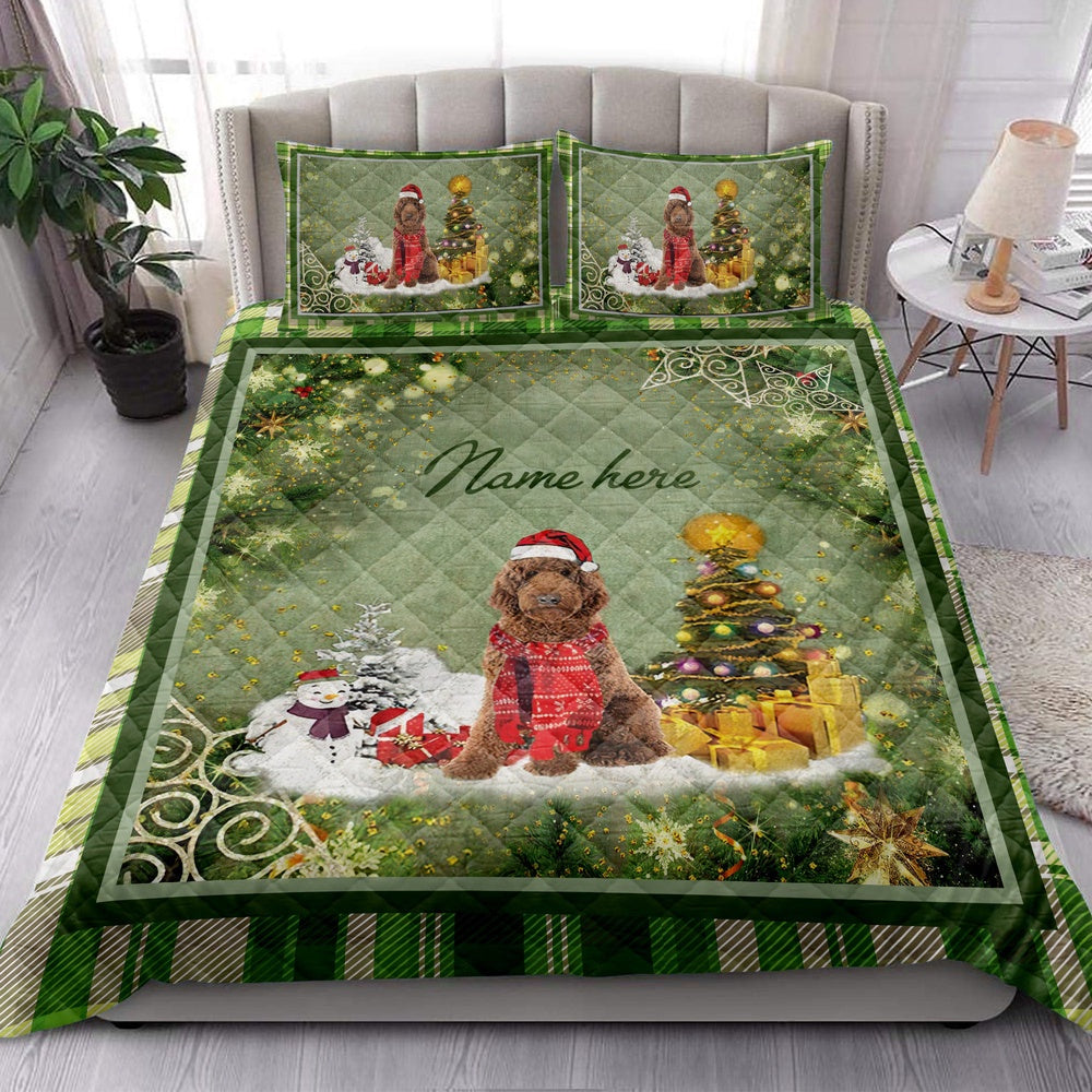 Poodlemas Tree String Lights Bedding Set, Christmas Beddings, Xmas Bedding Sets