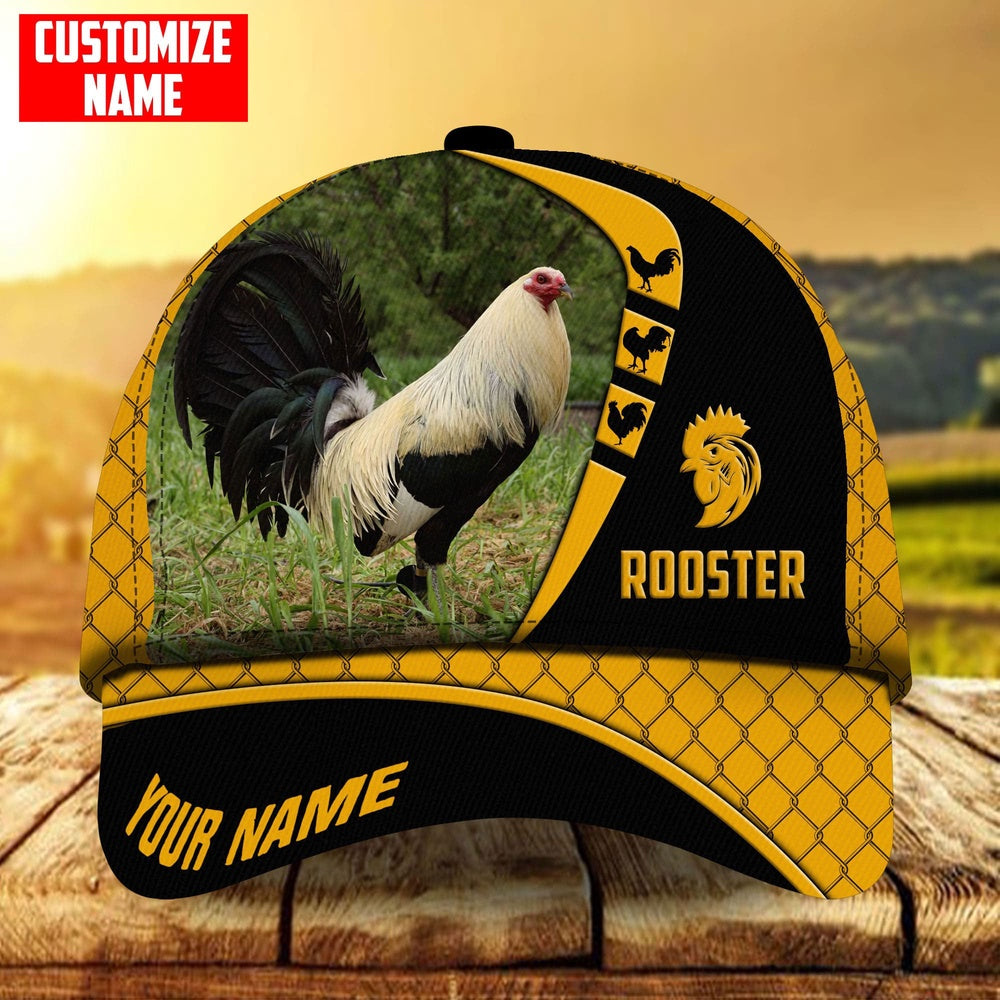 Premium Personalized Go Rooster Boomerang Multicolor Hats 3D All Over Printed, Farmer Cap, Cap For Farmers, Best Farm Hat, Farm Use Hat