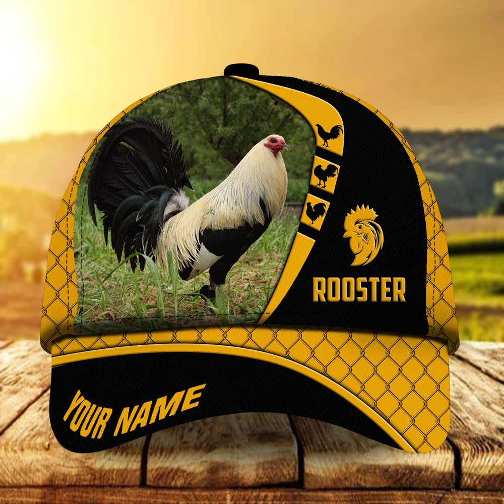 Premium Personalized Go Rooster Boomerang Multicolor Hats 3D All Over Printed, Farmer Cap, Cap For Farmers, Best Farm Hat, Farm Use Hat
