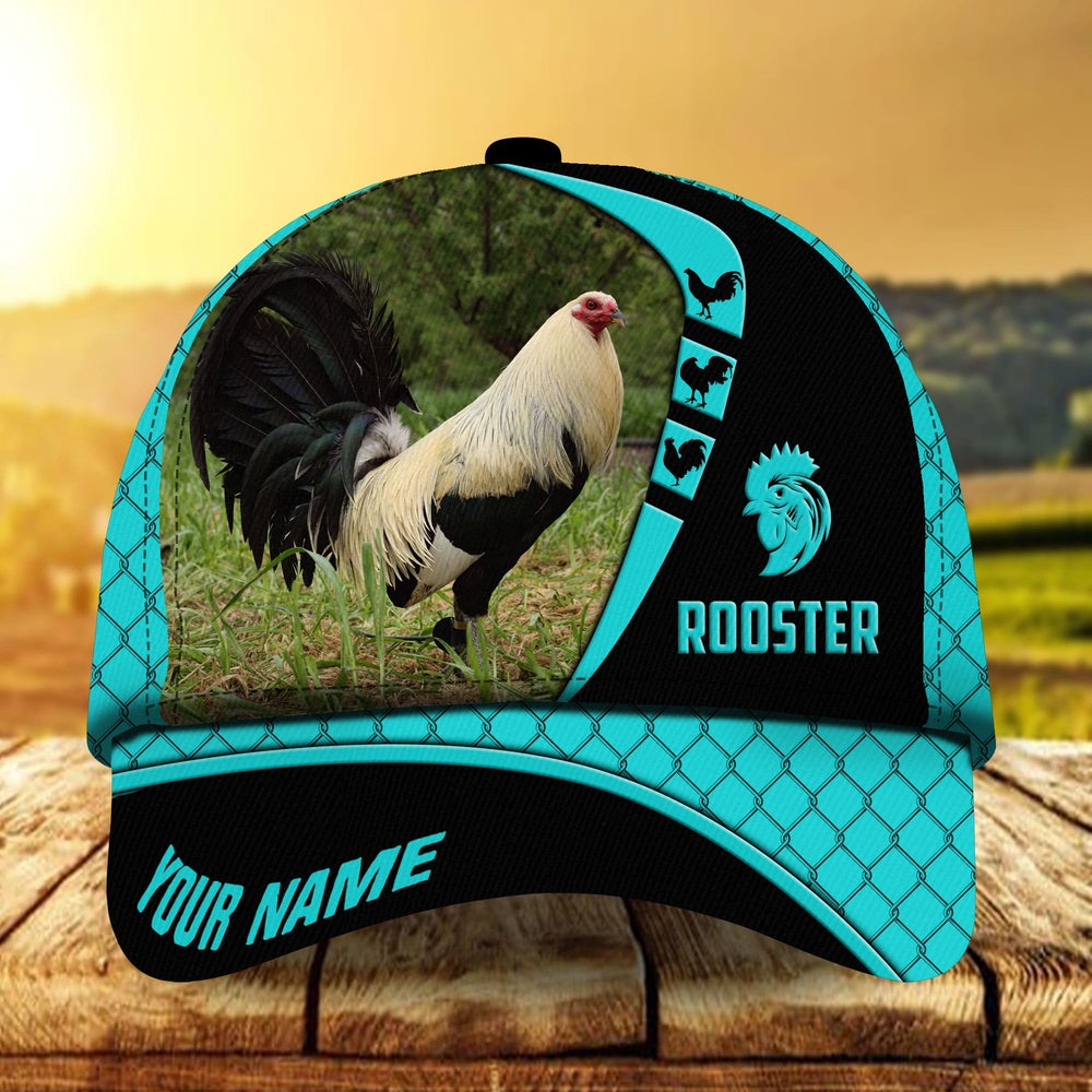 Premium Personalized Go Rooster Boomerang Multicolor Hats 3D All Over Printed, Farmer Cap, Cap For Farmers, Best Farm Hat, Farm Use Hat