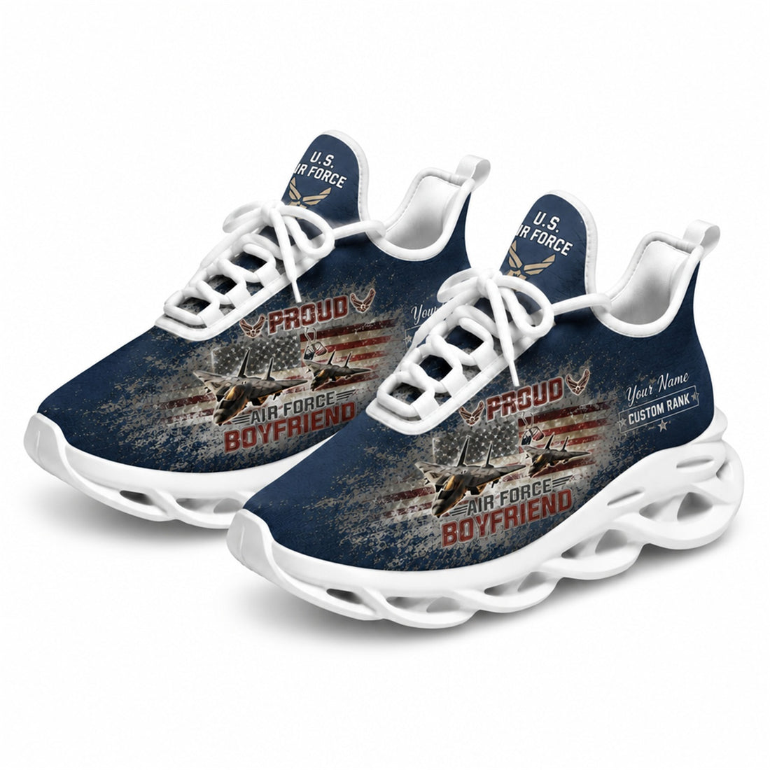 Custom Name Proud Army Boyfriend Max Soul Shoes, Veteran Sneaker