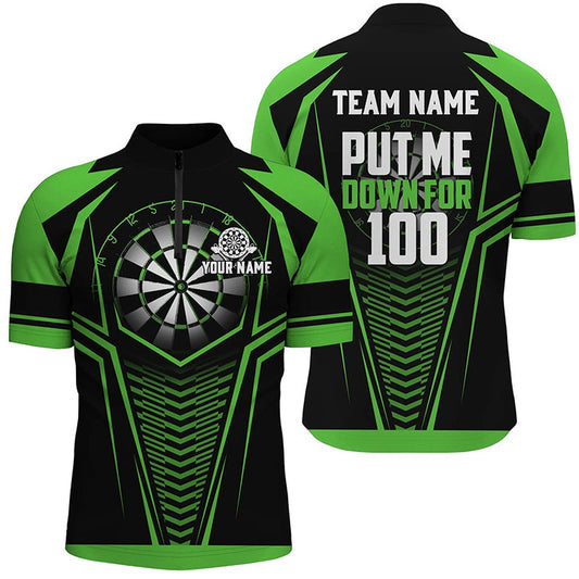 Put Me Down For 100 Green Men Darts Jerseys Shirts Custom Funny Dart Team Jersey, Darts Team Jersey Shirt