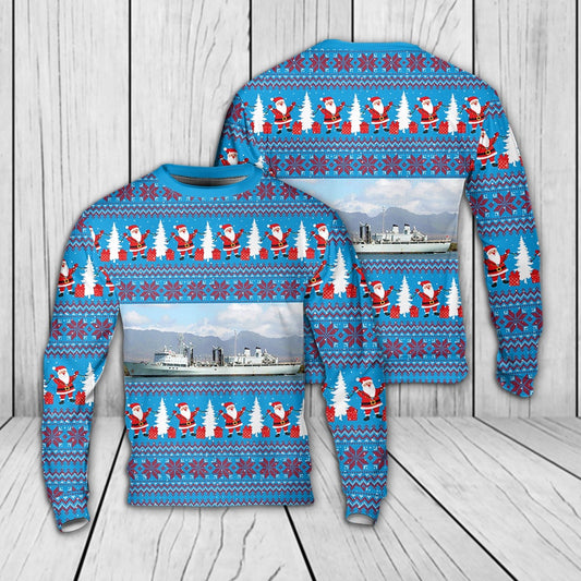 RCN HMCS Protecteur AOR 509 Protecteur-class Replenishment Oiler Christmas Sweater, Christmas Ugly Sweater, Sweater Xmas, Ugly Sweater