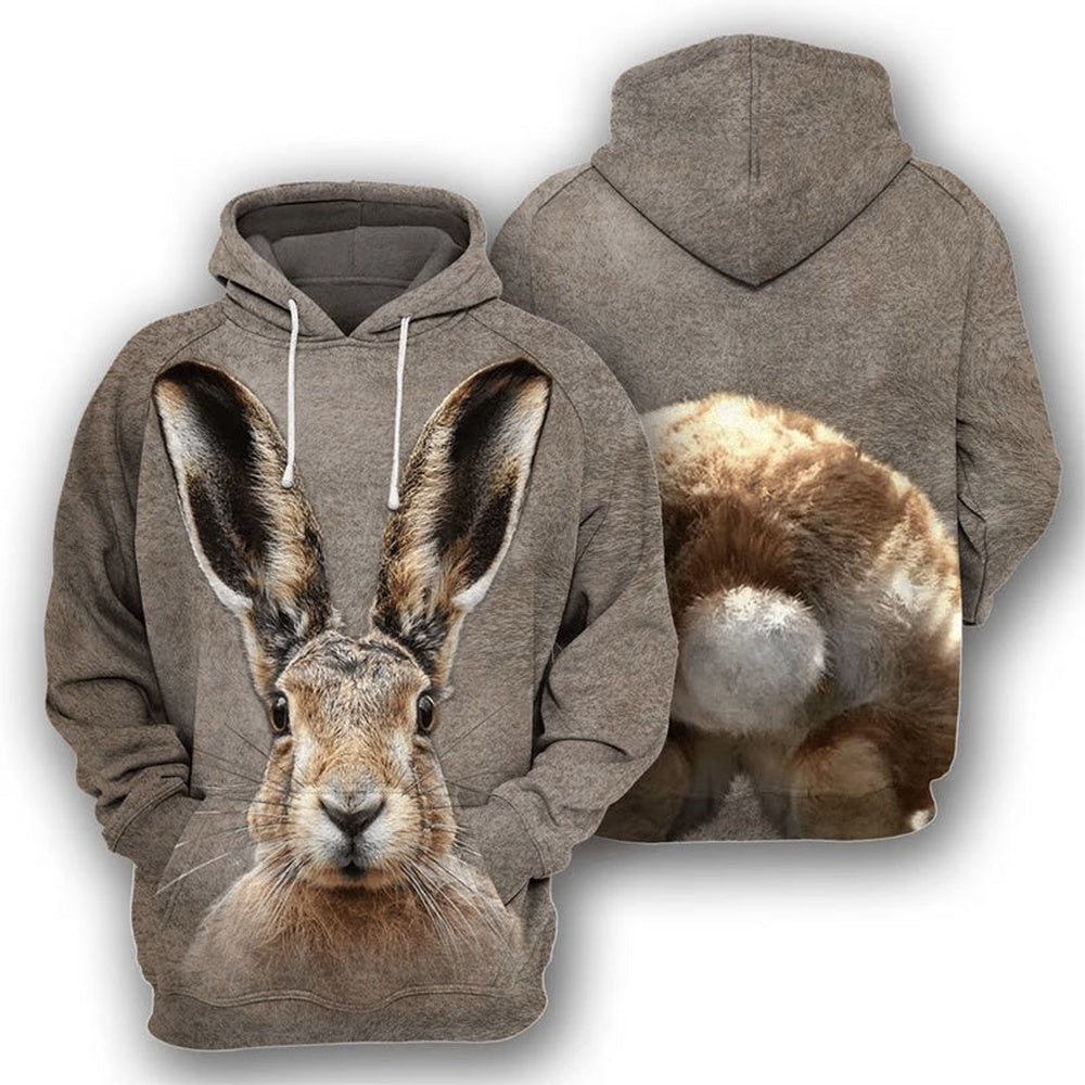Rabbit Farm All Over Printed Hoodie, Farmer Hoodie, Farm Themed Shirts, Farm Tee Shirts
