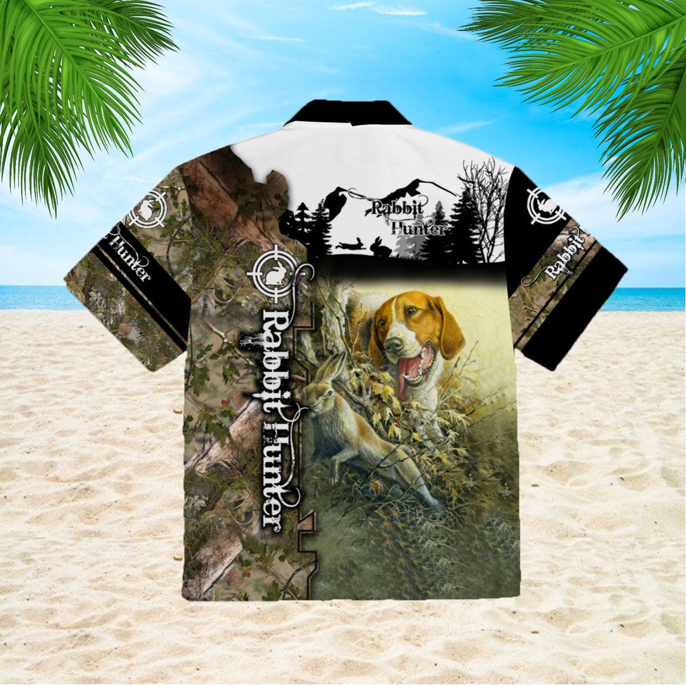 Rabbit Hunter In The Forest Hawaiian Shirt, Farm Hawaiian Shirt, Farmer Hawaii