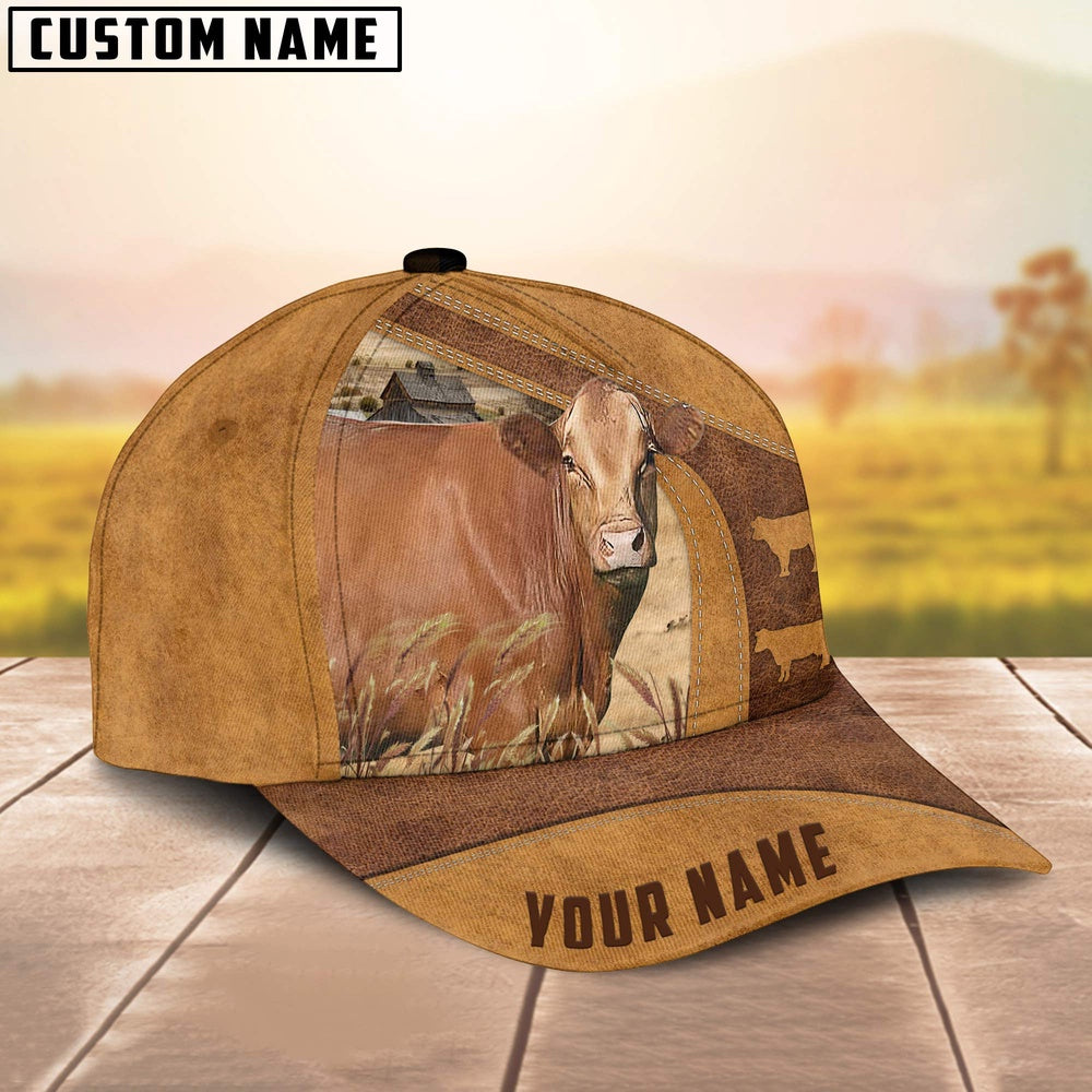 Red Akaushi On The Farm Custom Name Retro Cap, Farmer Cap, Cap For Farmers, Best Farm Hat, Farm Use Hat