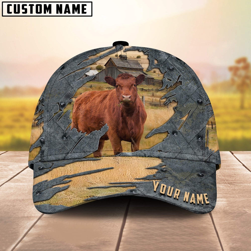Red Angus Customized Name Cap, Farmer Cap, Cap For Farmers, Best Farm Hat, Farm Use Hat