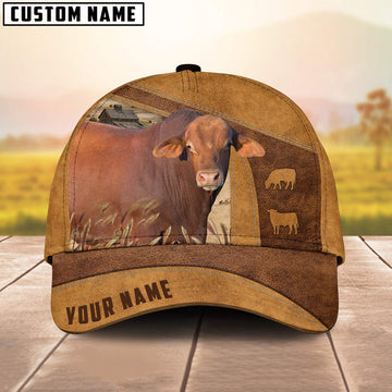 Red Brangus Custom Name Cap, Farmer Cap, Cap For Farmers, Best Farm Hat, Farm Use Hat