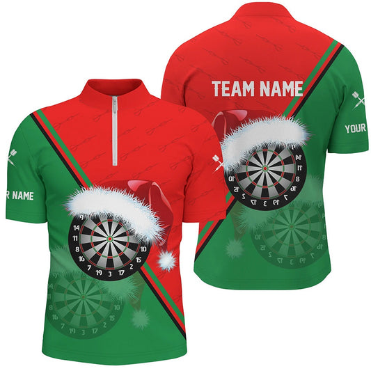 Red Green Santa Darts Board Christmas Darts Jersey Shirt Custom Dart Jersey For Me, Darts Team Jersey Shirt
