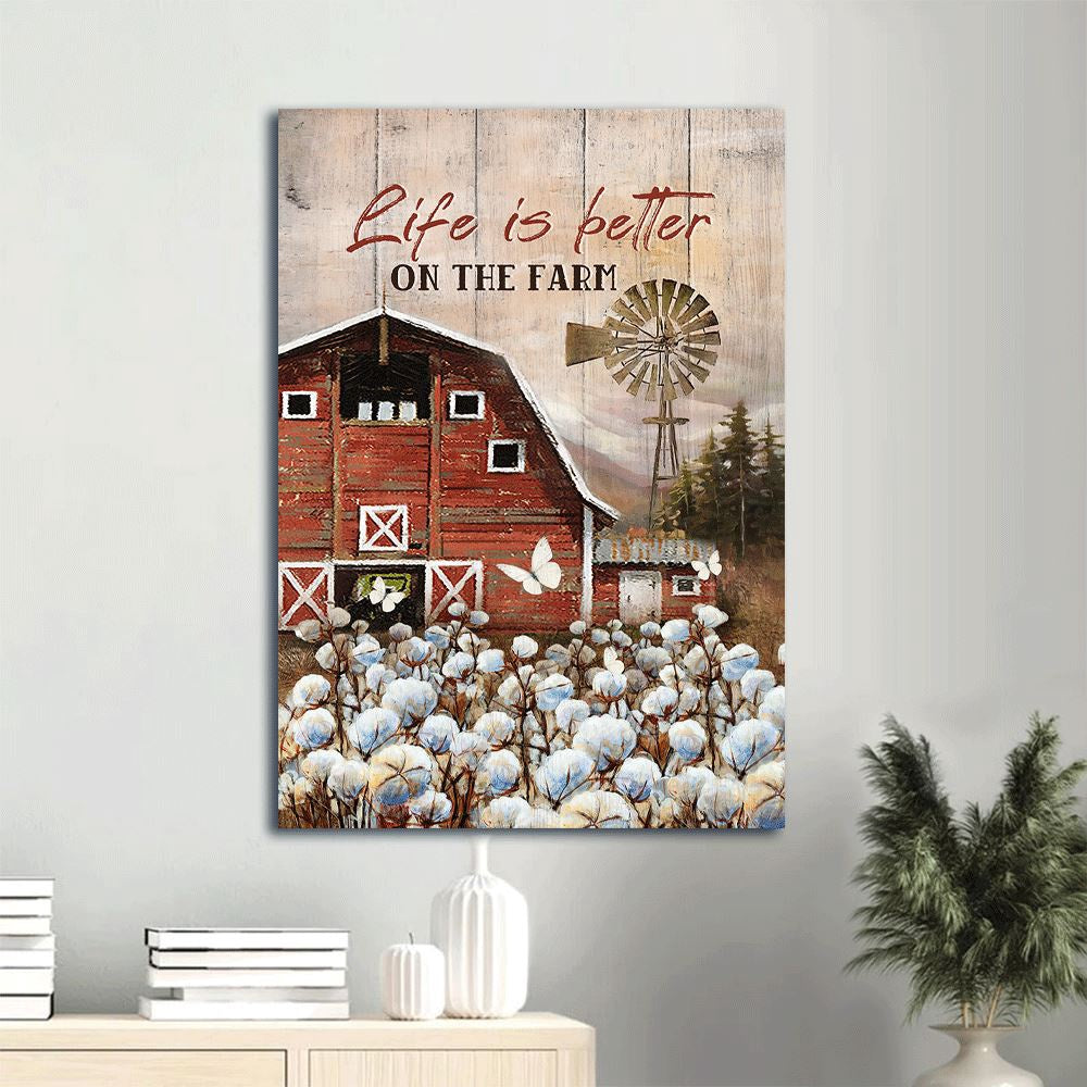 Red House, Dandelion Field, Amazing Windmill, Life Is Better On The Farm, Portrait Canvas Prints, Farm Canvas, Farm Art Decor