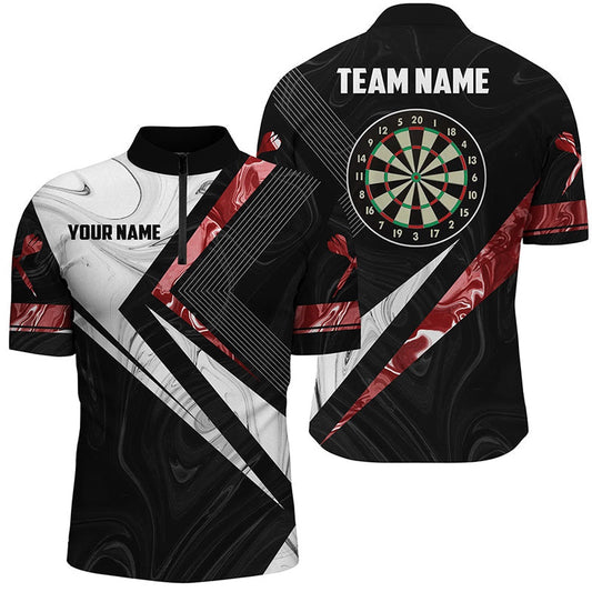 Red White Smoke Personalized Darts Jerseys Shirt Custom Dart Jersey Team Shirt For Me, Darts Team Jersey Shirt