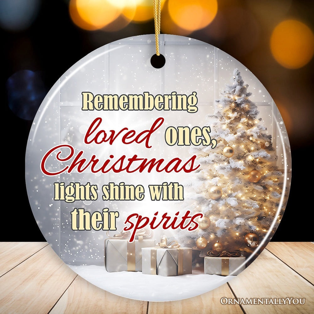 Remembering Loved Ones on Christmas Ornament, Winter Elegance Gift, Christmas Ornament