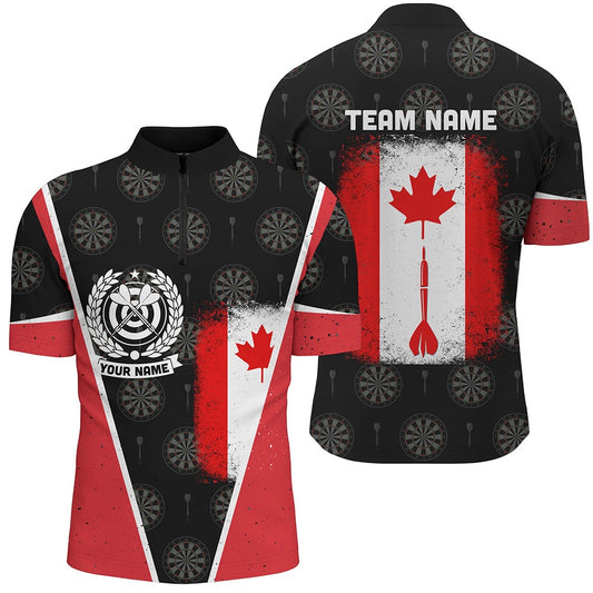 Retro Canada Flag Darts Jerseys Shirt Custom Patriotic Darts Shirt For Men Dart Jersey, Darts Team Jersey Shirt