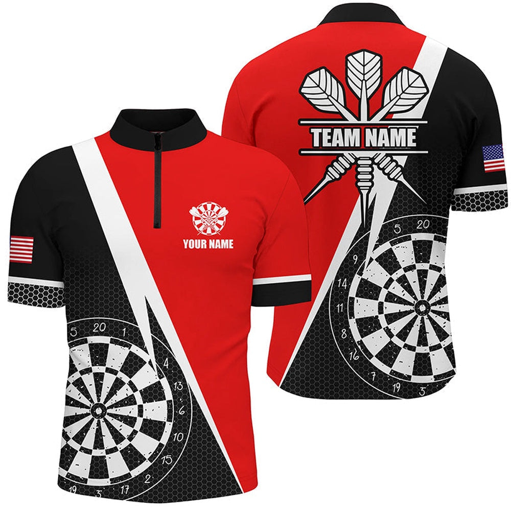 Retro Darts Board Men Darts Jerseys Shirts Custom Name Darts Team Jersey Uniform Re, Darts Team Jersey Shirt