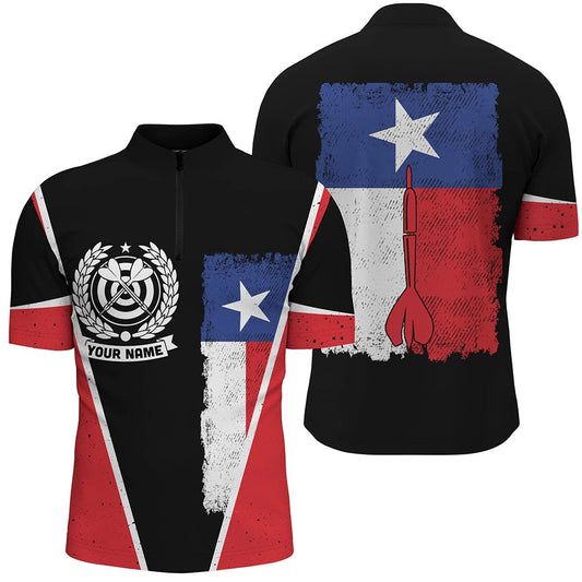 Retro Texas Flag Darts Jersey Shirt Custom Name Patriotic Darts Jerseys For Me, Darts Team Jersey Shirt