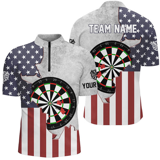 Ripped American Flag Darts Jersey Shirt Custom Patriotic Darts Jersey For Me, Darts Team Jersey Shirt