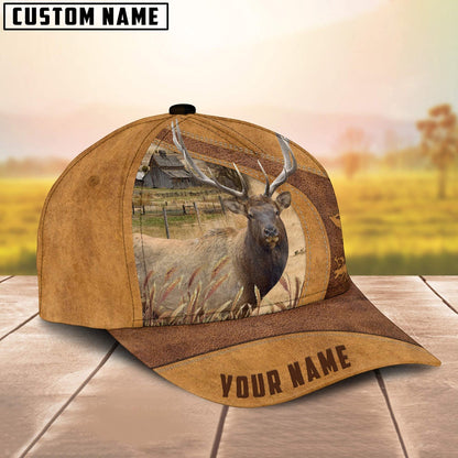 Rocky Mountain Bull Elk Custom Name Retro Cap, Farmer Cap, Cap For Farmers, Best Farm Hat, Farm Use Hat