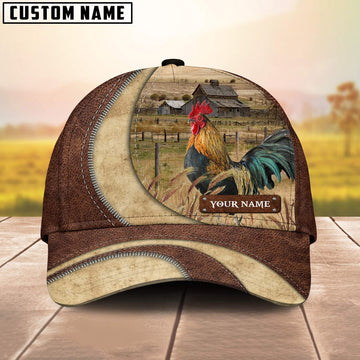 Rooster Chicken Customized Name Farm Barn Cap, Farmer Cap, Cap For Farmers, Best Farm Hat, Farm Use Hat
