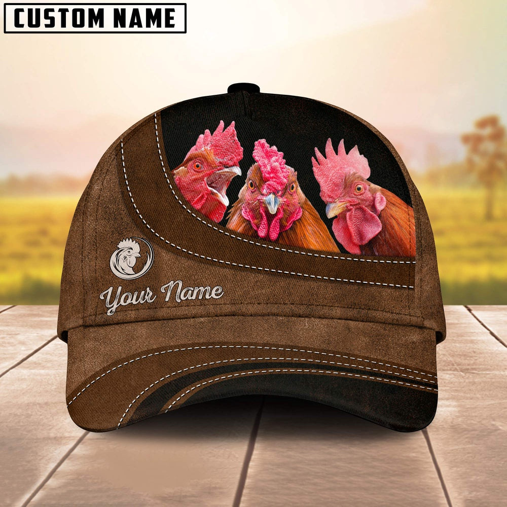 Rooster Happiness Customized Name Cap, Farmer Cap, Cap For Farmers, Best Farm Hat, Farm Use Hat