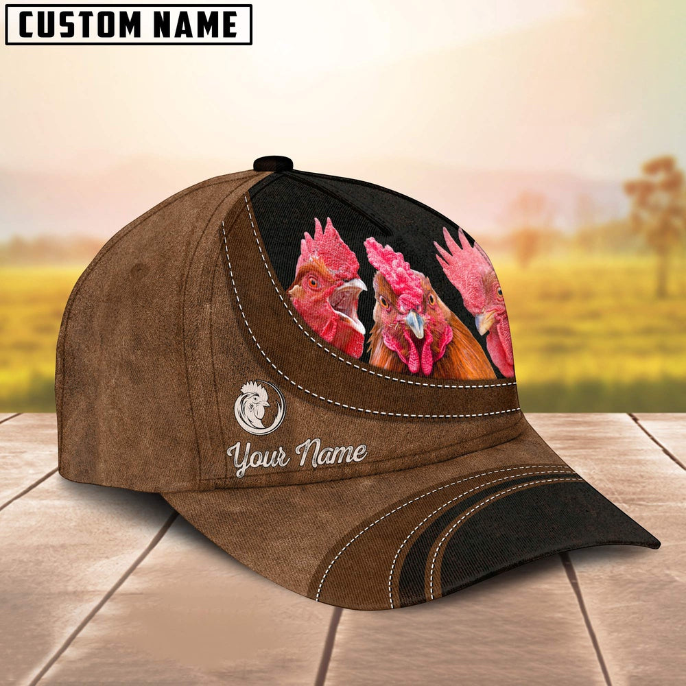 Rooster Happiness Customized Name Cap, Farmer Cap, Cap For Farmers, Best Farm Hat, Farm Use Hat