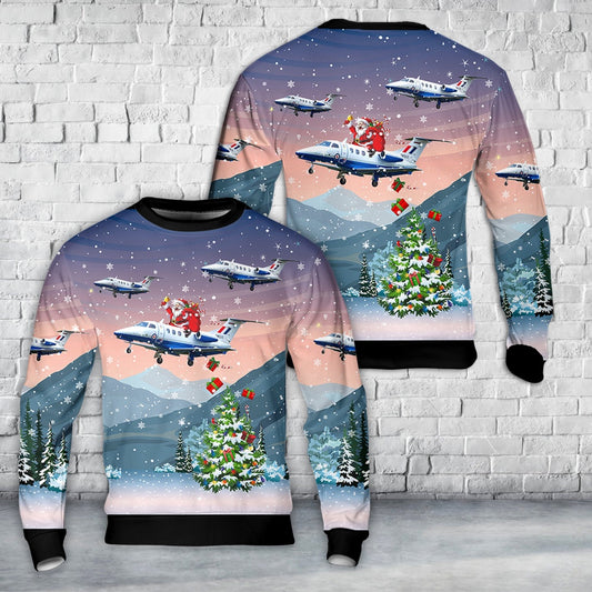 Royal Air Force Embraer Phenom 100E Christmas AOP Sweater, Christmas Ugly Sweater, Sweater Xmas, Ugly Sweater