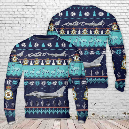 Royal Air Force No. 11 Squadron RAF Eurofighter Typhoon FGR.4 Christmas Sweater, Christmas Ugly Sweater, Sweater Xmas, Ugly Sweater