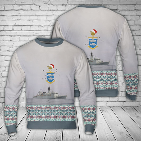 Royal Danish Navy Kongelige Danske Marine - Corvette F 355 HDMS Olfert Fischer Christmas Sweater, Christmas Ugly Sweater, Sweater Xmas, Ugly Sweater