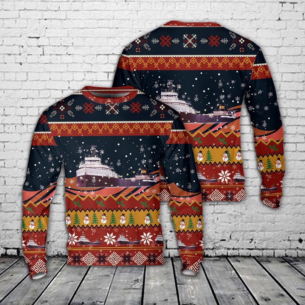 SS Edmund Fitzgerald Christmas Sweater, Christmas Ugly Sweater, Sweater Xmas, Ugly Sweater