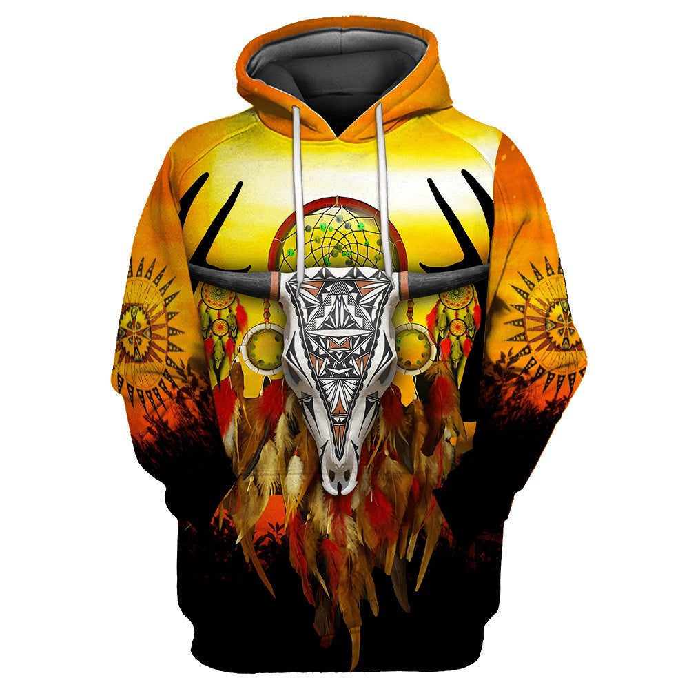 Sacrifice To The Devine Native American All Over Printed Hoodie, Native American Hoodie, 3D Native American Hoodie