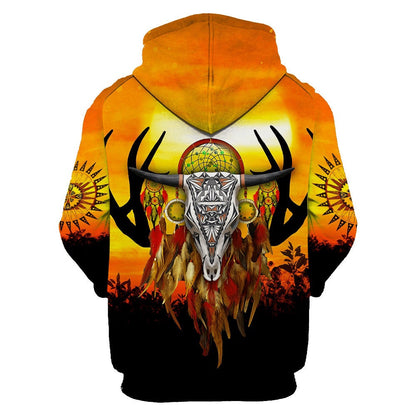 Sacrifice To The Devine Native American All Over Printed Hoodie, Native American Hoodie, 3D Native American Hoodie