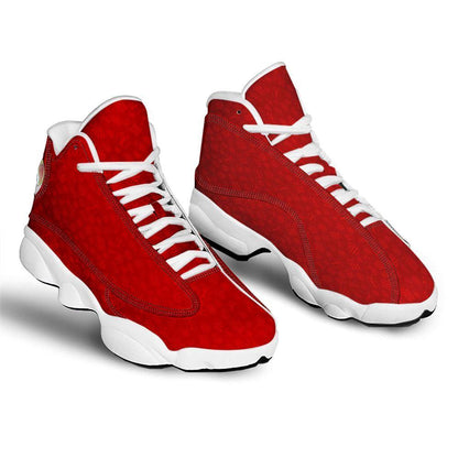 Santa Christmas Gift Print Pattern Basketball Shoes, Christmas Basketball Shoes, Christmas Shoes