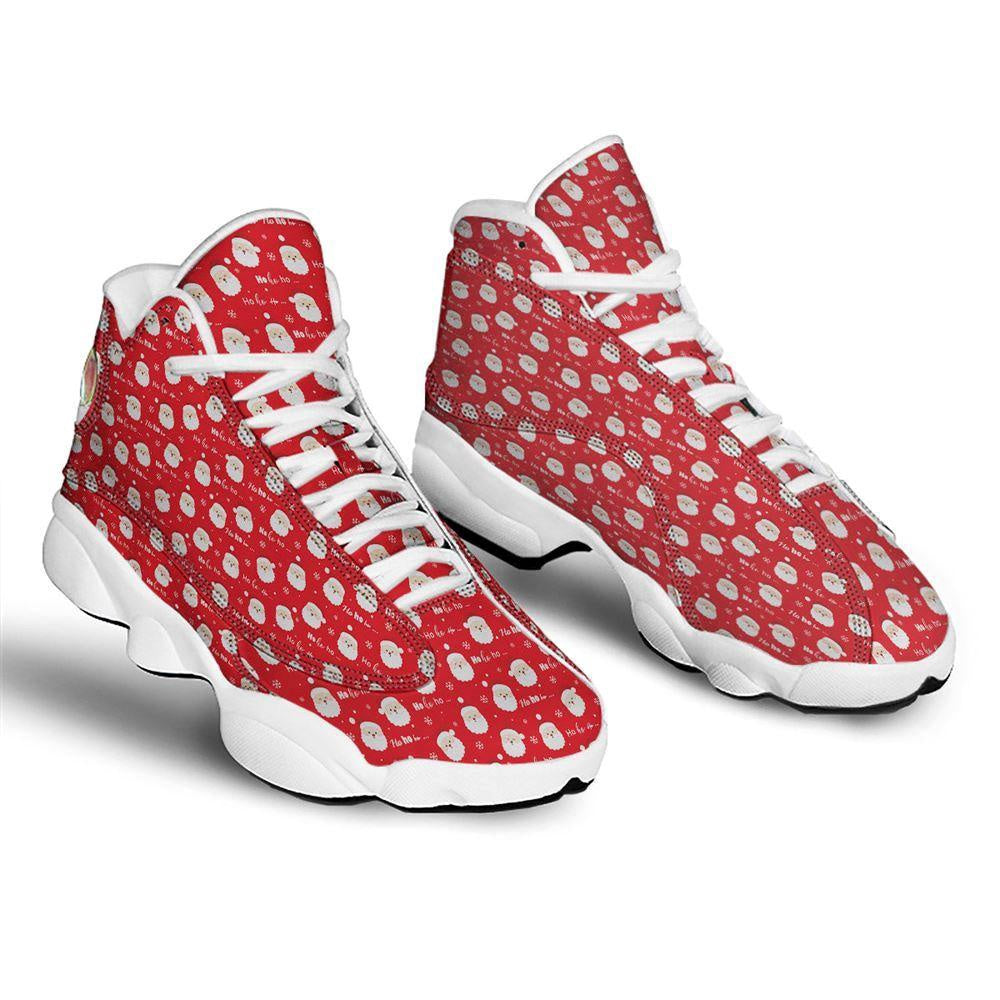 Santa Claus Christmas Print Pattern Basketball Shoes, Christmas Basketball Shoes, Christmas Shoes
