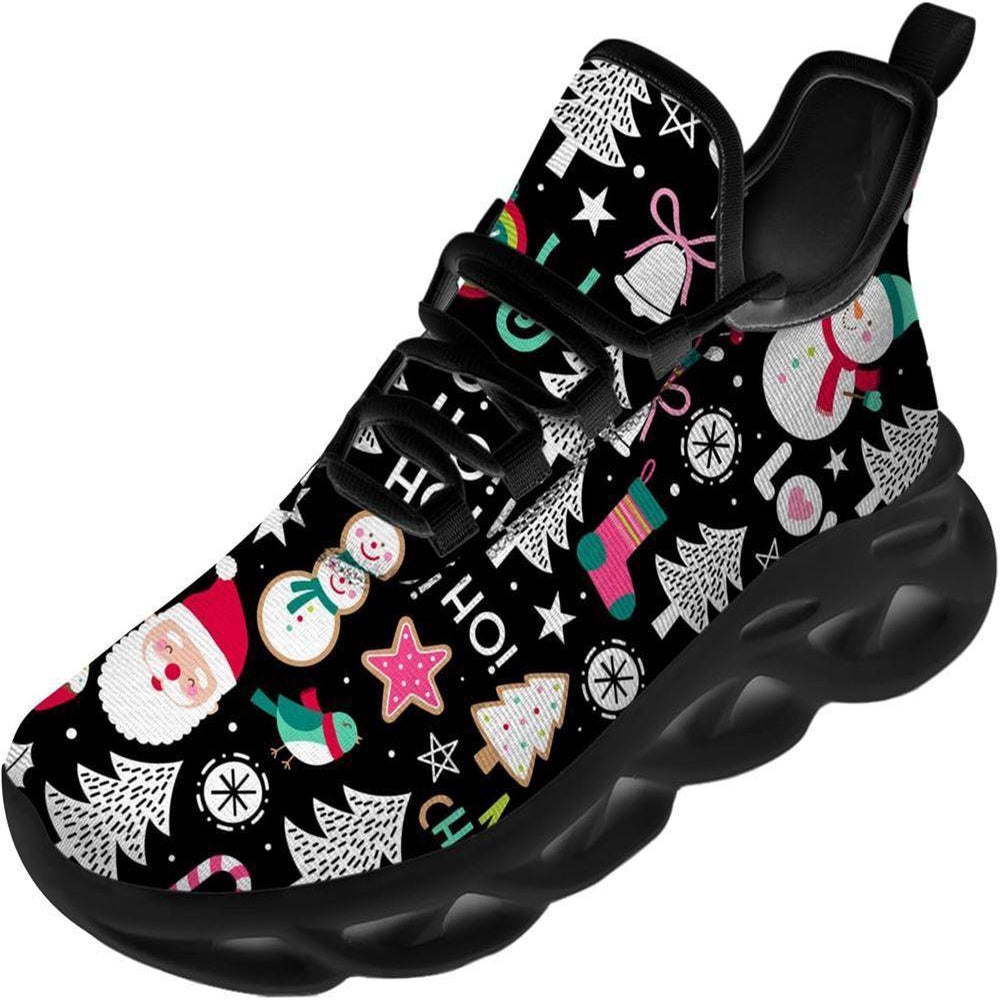 Santa Claus Hohoho Miniature Christmas Max Soul Shoes, Christmas Sneakers, Christmas Shoes, Christmas Clunky Sneaker