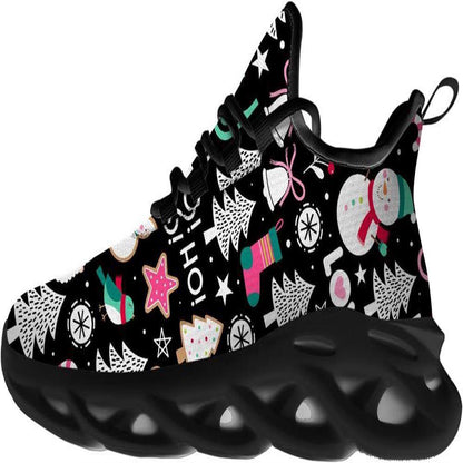 Santa Claus Hohoho Miniature Christmas Max Soul Shoes, Christmas Sneakers, Christmas Shoes, Christmas Clunky Sneaker