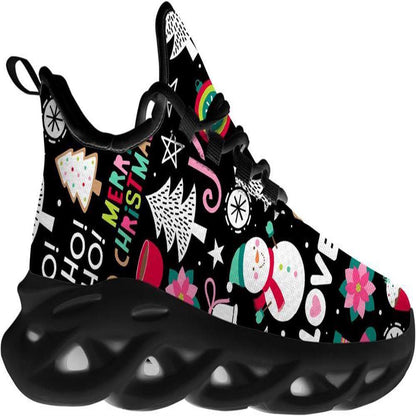 Santa Claus Hohoho Miniature Christmas Max Soul Shoes, Christmas Sneakers, Christmas Shoes, Christmas Clunky Sneaker