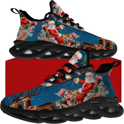 Santa Claus Is Coming Max Soul Shoes, Christmas Sneakers, Christmas Shoes, Christmas Clunky Sneaker