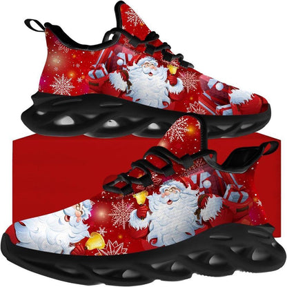 Santa Claus Ring Bells Max Soul Shoes, Christmas Sneakers, Christmas Shoes, Christmas Clunky Sneaker