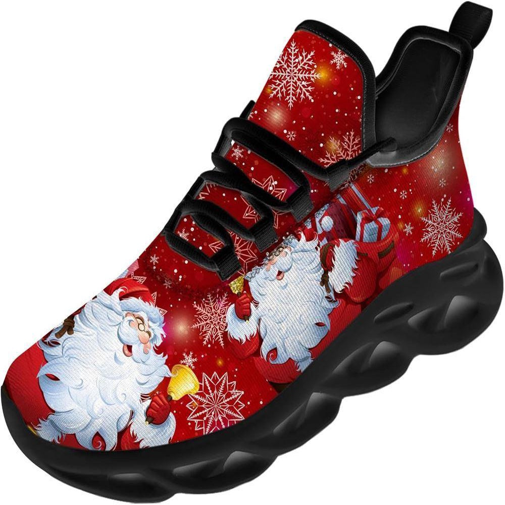 Santa Claus Ring Bells Max Soul Shoes, Christmas Sneakers, Christmas Shoes, Christmas Clunky Sneaker