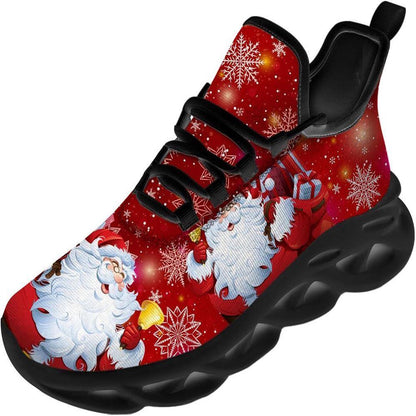 Santa Claus Ring Bells Max Soul Shoes, Christmas Sneakers, Christmas Shoes, Christmas Clunky Sneaker