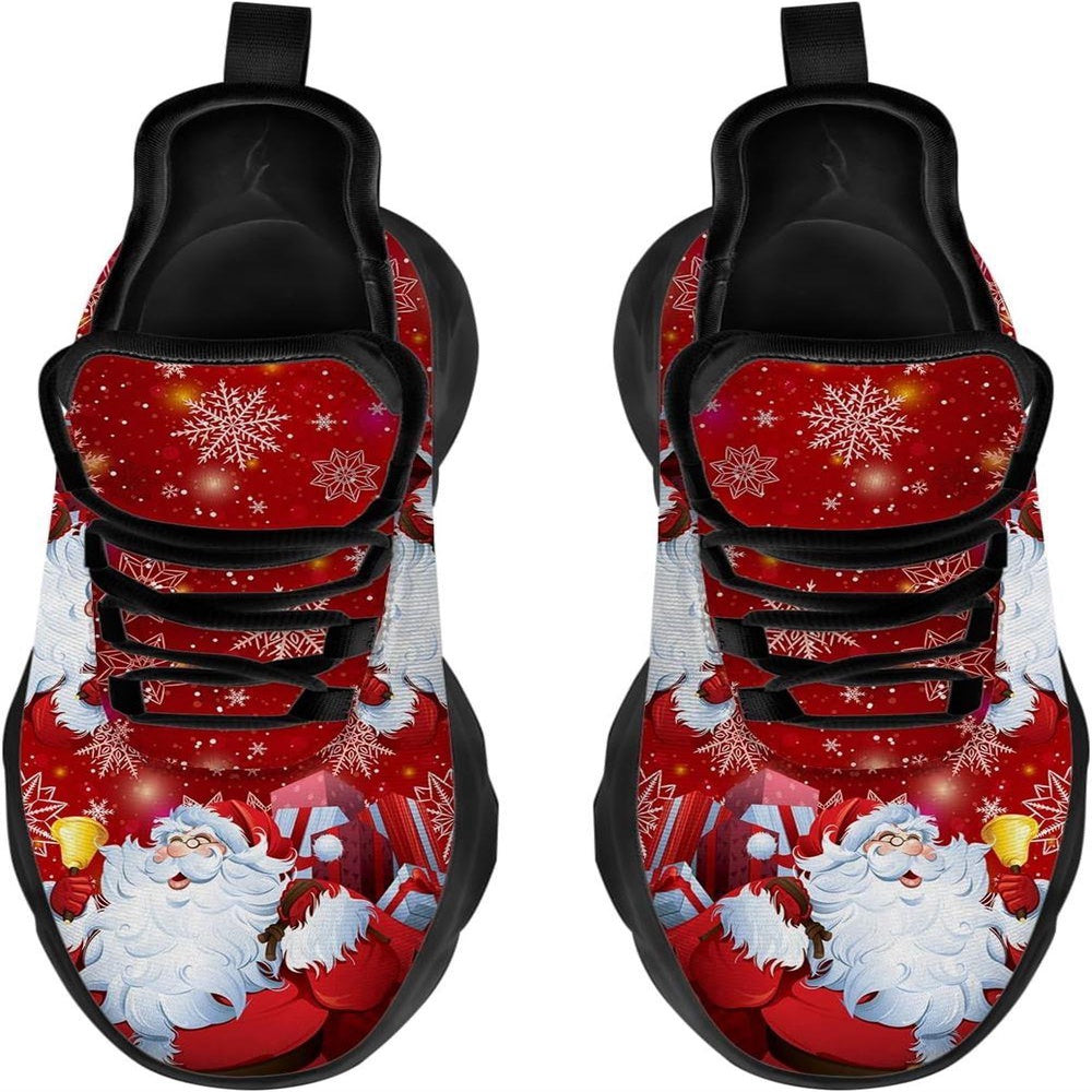 Santa Claus Ring Bells Max Soul Shoes, Christmas Sneakers, Christmas Shoes, Christmas Clunky Sneaker