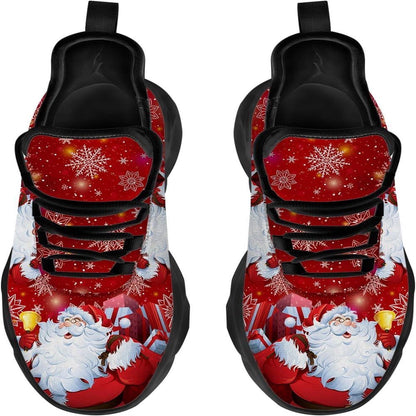 Santa Claus Ring Bells Max Soul Shoes, Christmas Sneakers, Christmas Shoes, Christmas Clunky Sneaker
