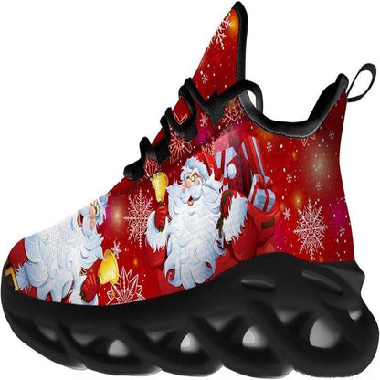Santa Claus Ring Bells Max Soul Shoes, Christmas Sneakers, Christmas Shoes, Christmas Clunky Sneaker