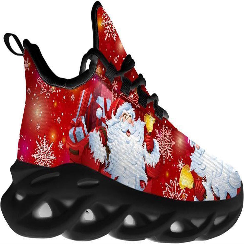 Santa Claus Ring Bells Max Soul Shoes, Christmas Sneakers, Christmas Shoes, Christmas Clunky Sneaker