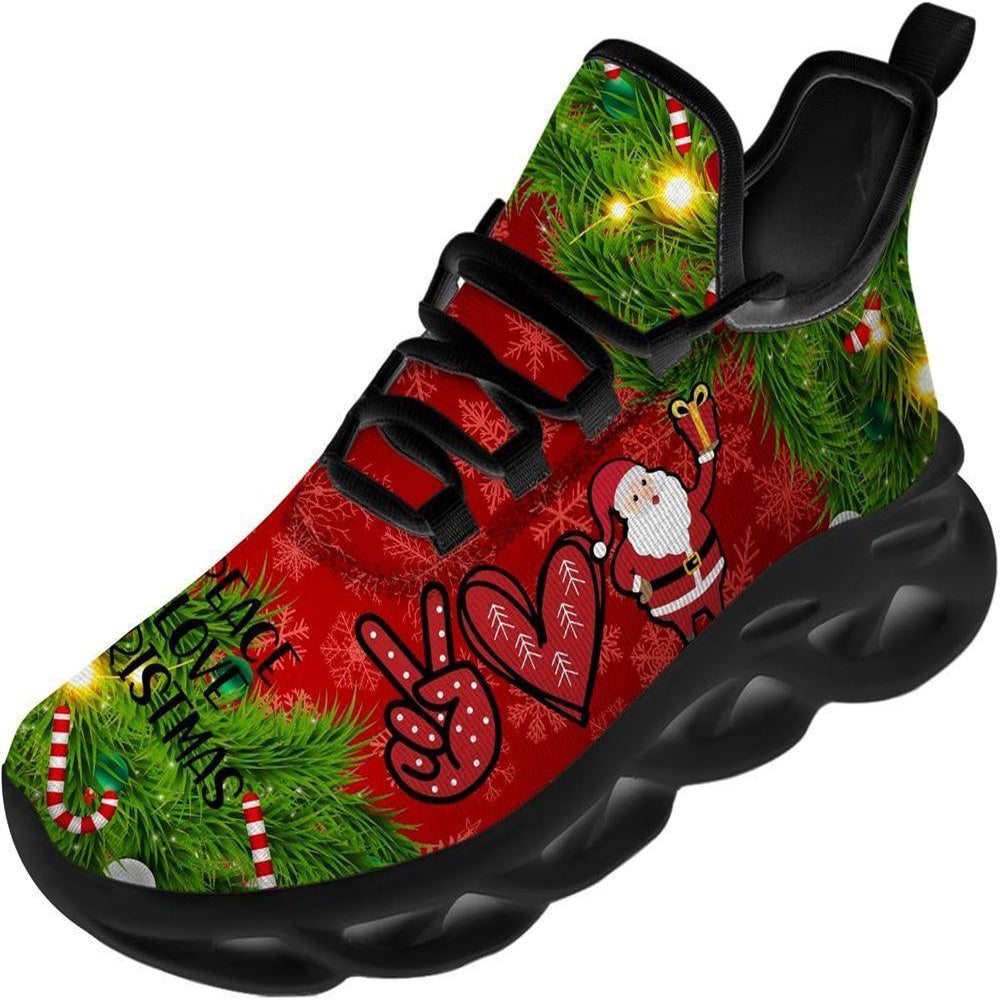 Santa Feace Love Christmas Max Soul Shoes, Christmas Sneakers, Christmas Shoes, Christmas Clunky Sneaker