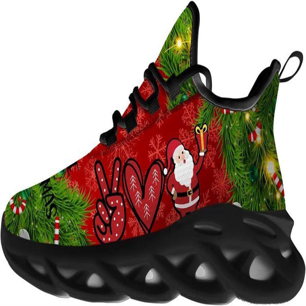 Santa Feace Love Christmas Max Soul Shoes, Christmas Sneakers, Christmas Shoes, Christmas Clunky Sneaker